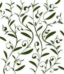 pattern of lines and leaves