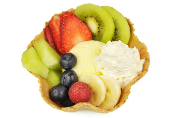 Eis mit Früchten zum Mitnehmen