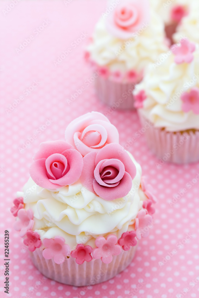 Poster Rose cupcakes