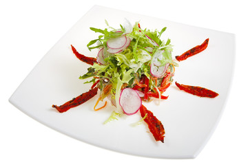 salad with veal