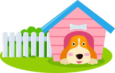 Dog and house