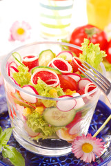 fresh salad with salami © teressa