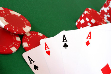 Four aces in hand