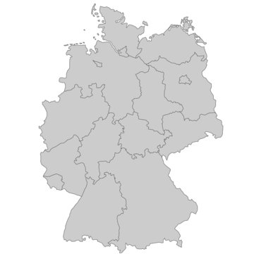 Deutschlandkarte grau