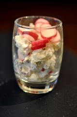 Verrine radis fromage frais