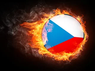 Abwaschbare Fototapete Flagge der Tschechischen Republik © Visual Generation