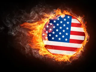 Zelfklevend Fotobehang Amerikaanse vlag © Visual Generation