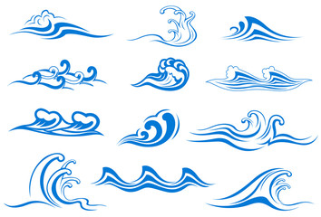 Set of wave symbols