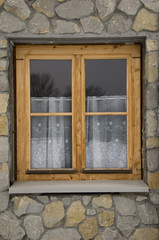 Fototapeta na wymiar window in the home highland