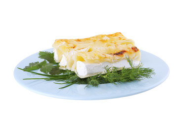 cannelloni served with greenery