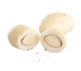 almonds in the chocolate.