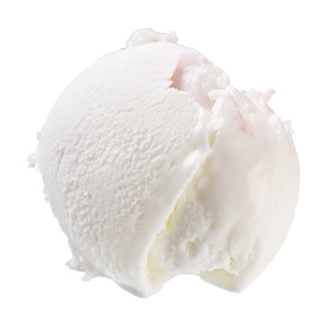 Scoop of vanilla ice cream.