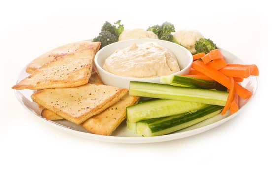 Pita chip and Vegetable Platter