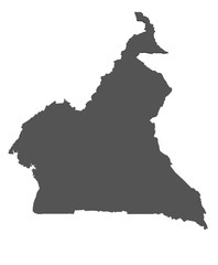 Karte von Kamerun - freigestellt