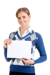 Fototapeta premium Female with paper