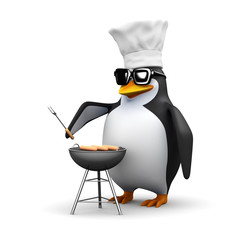 Fototapeta premium 3d Penguin barbeque