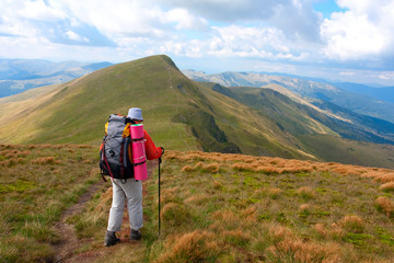 Hiking in the Carpathian mountains