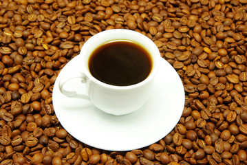 white cup with coffee