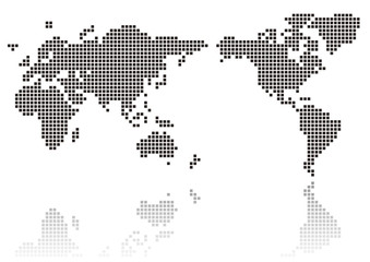 ドットの世界地図 © kamichou