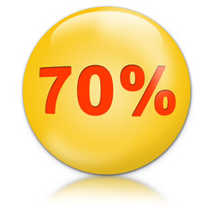 button 70% rabatt