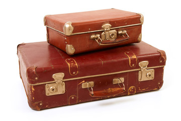 Two old suitcases