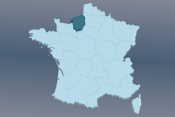 région haute-normandie sur france 3D