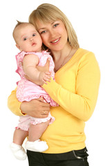 Young  mother with baby gir