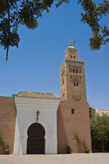 Fototapeta na wymiar Koutoubia, the largest mosque in Marrakech, Morocco