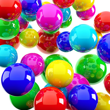bright balls as background