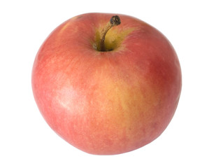 fresh red apple over white background
