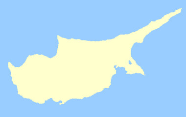 Fototapeta na wymiar Map of Cyprus