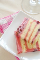 Red bean jelly sponge cake