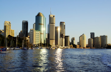 Fototapeta na wymiar Australia Brisbane City Skyline