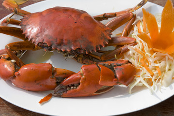 Cooked crab