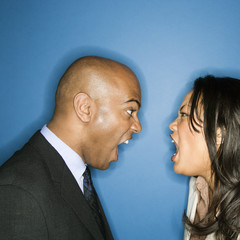 Businesspeople yelling at eachother.