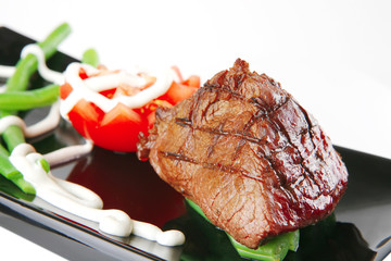 roast fillet mignon with tomato