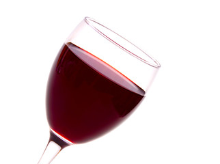 Red wine in a wine glass