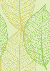 Seamless vector texture with leaves
