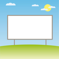 Vector Billboard at the field illustration cartoon