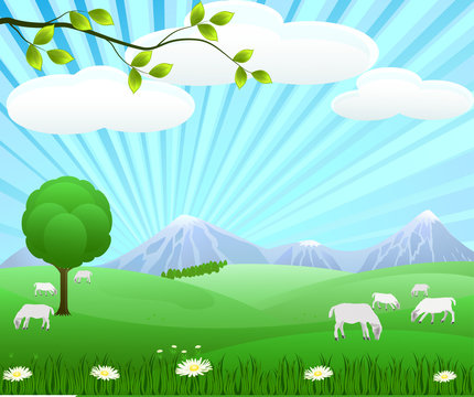 Nature background vector