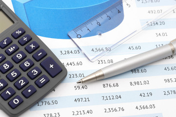 Office still life close-up