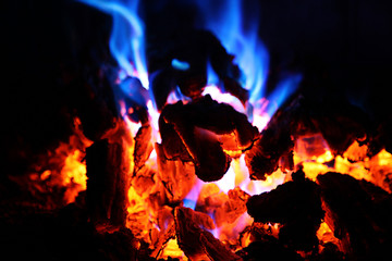 Red and Blue Flame Fire