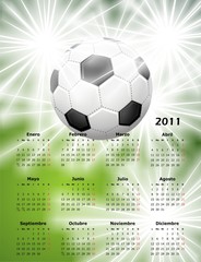 Naklejka premium calendario español 2011