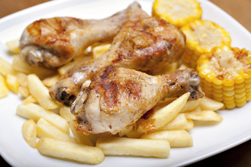 grilled chicken leg