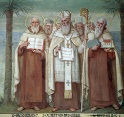 Saint Brocardus, Albert of Jerusalem and Berthold