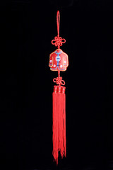 Chinese incense bag and black background