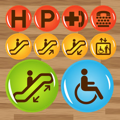 Icons set of service signs vector