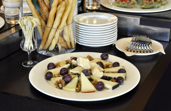 A plate of italian cheese