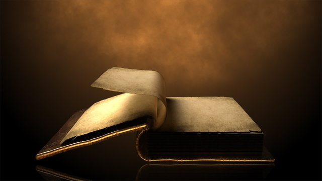 Old magic book with alpha channel