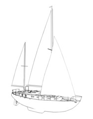 Sailing Boat Vector 01